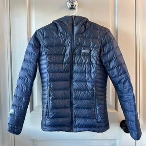 Patagonia Down Sweater Hoody Jacket XXS Blue